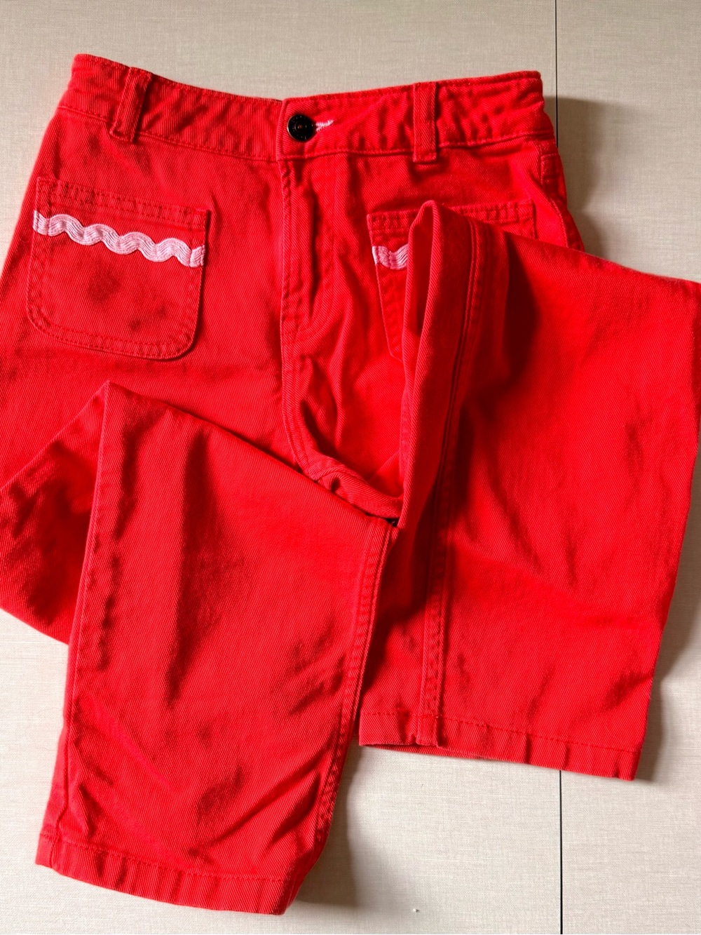 Mini Boden Bright Red Jeans Pants